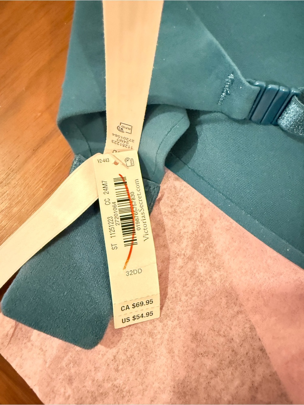 Victoria's Secret Teal T-Shirt Bra - Smooth Everyday Comfort - Picture 3 of 4